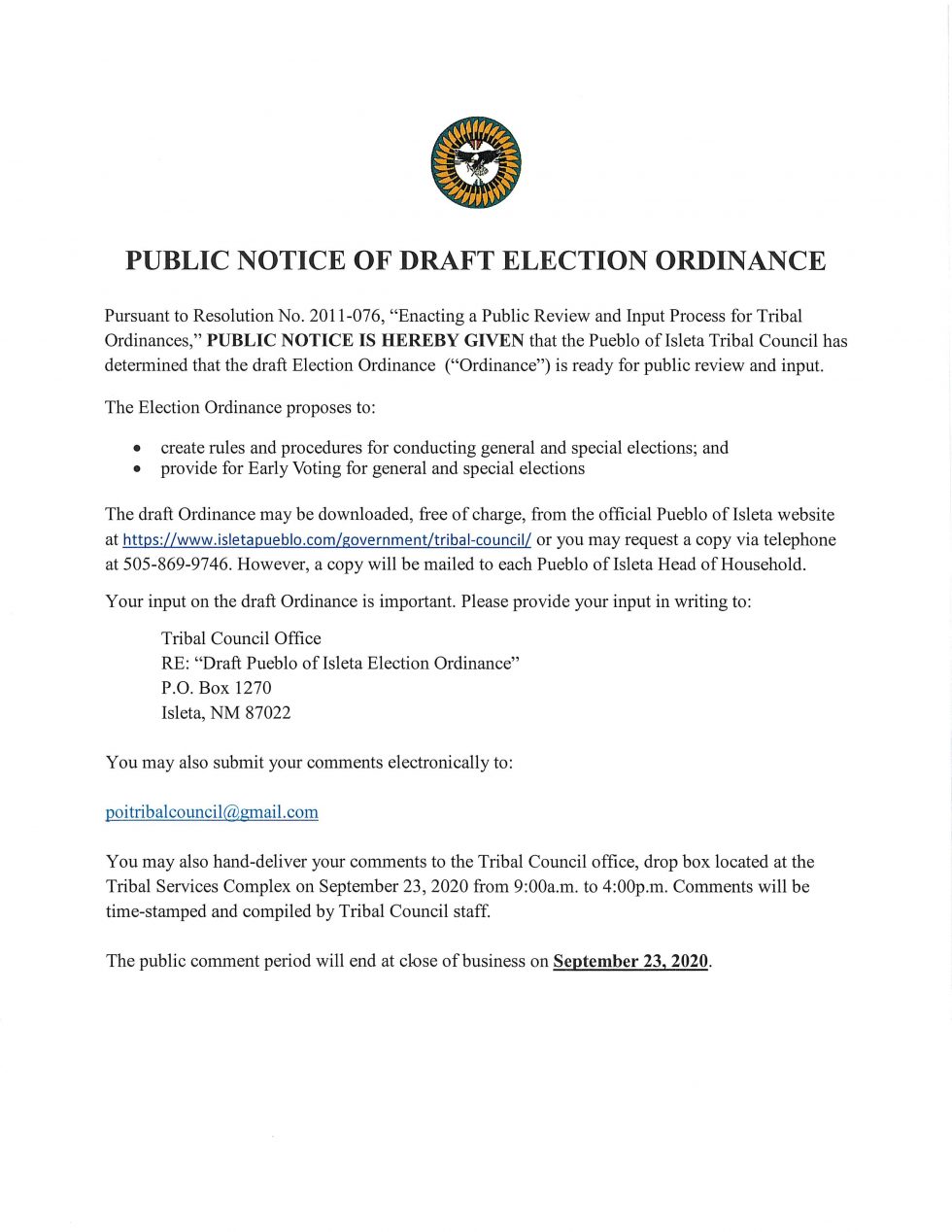 Tribal Council Isleta Pueblo